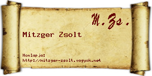 Mitzger Zsolt névjegykártya